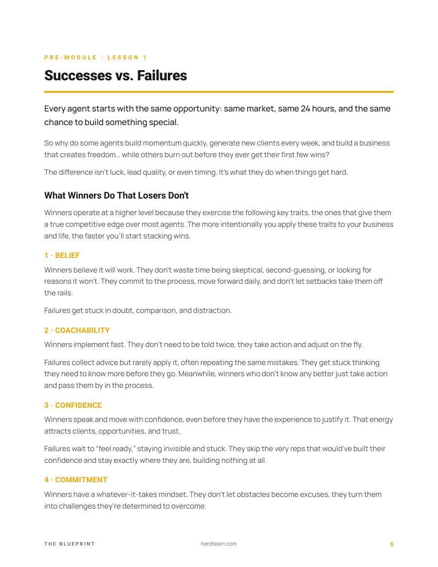 The Blueprint — Successes vs. Failures